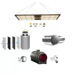 1000W Full Spectrum LED Grow Işık & 890m³ Endüstriyel Karbon Filtre Seti