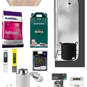 Bitki Yetiştirme Kabini Seti 60x60x150 cm – 150W LED Karbon Filtre Toprak ve Gübre Dahil